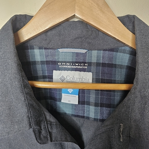 Columbia Omni-wick Men's Gray Button Down XL - Picture 3 of 8